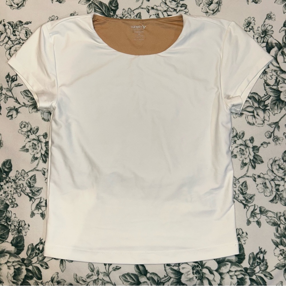 Old navy white athletic tight fit shirt